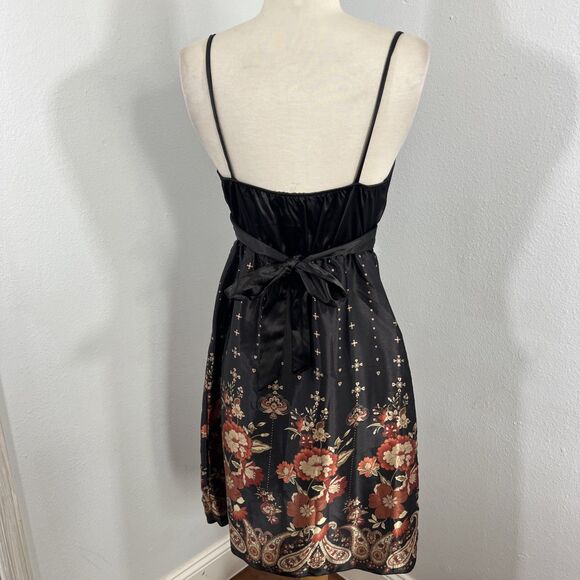 XX3 Mini Dress Womens S Black Floral‎ Babydoll - Picture 4 of 11
